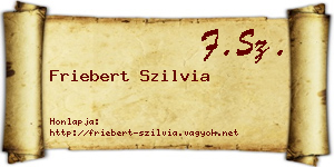 Friebert Szilvia névjegykártya